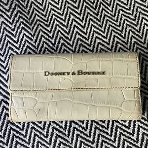 Dooney & Bourke Bone Croco Embossed Wallet